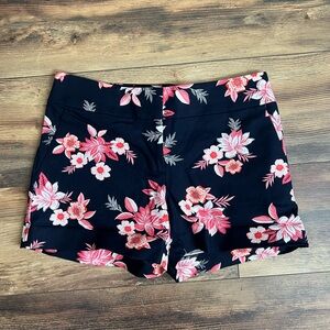 LOFT floral dress shorts size 00 travel bright resortwear beach cruise timeshare